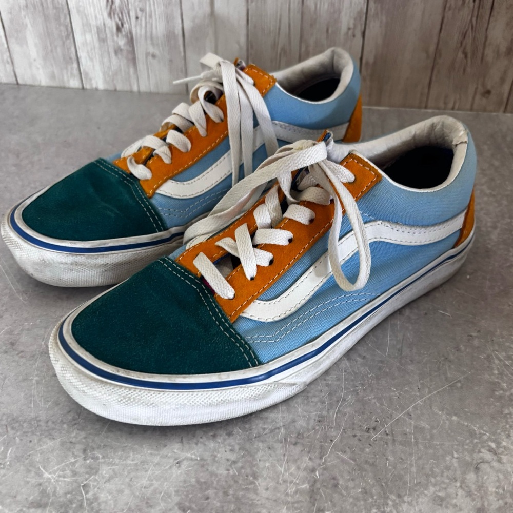 VANS Old Skool Colorblock Low-Top Suede Sneakers